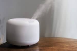 humidifier on wooden table