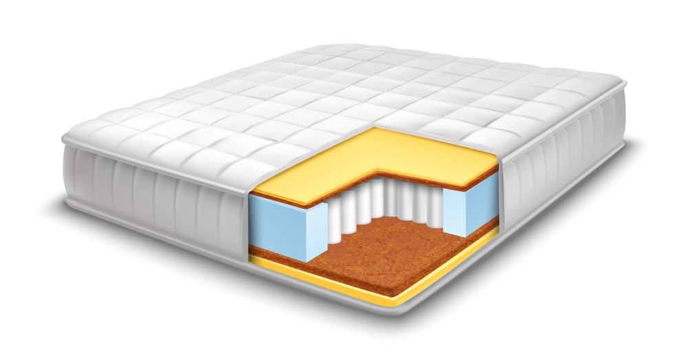 illustration of a mattress with a see-through cutout